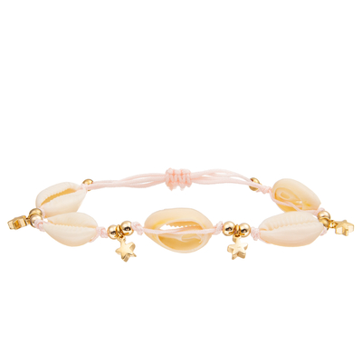 Cauri tressé réglable Shell Bracelet Set Bohemian Seashell de mer pour des femmes