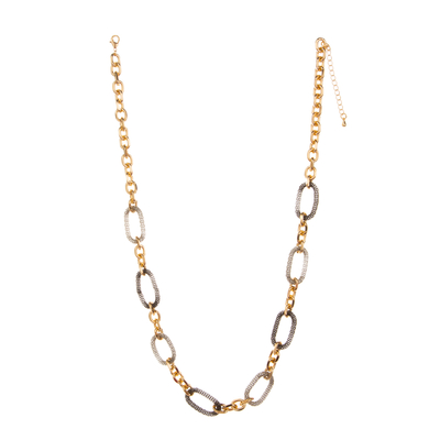 Collier plaqué or coloré de maillon de chaîne du charme 14K d'O-chaîne pour des femmes