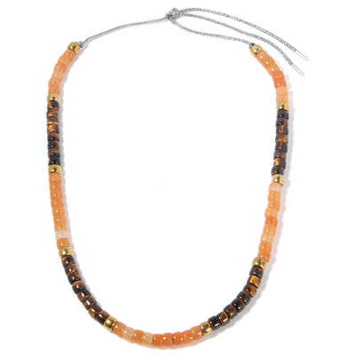 Longueur 32&quot; collier perlé multicolore, collier en pierre naturel de perles de 6*8mm