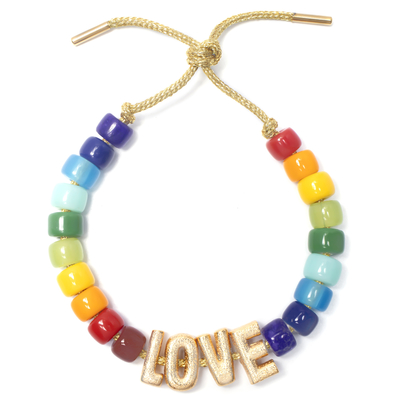 bracelet perlé en pierre naturel de grand trou en bijoux multi de la couleur DIY pour le ressort et l'été
