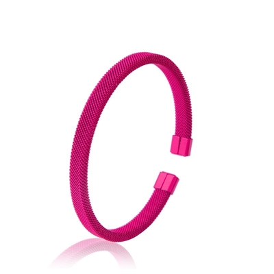 Cadeau de partie de bracelet de menotte d'acier inoxydable de roses indien de kc pour la fille