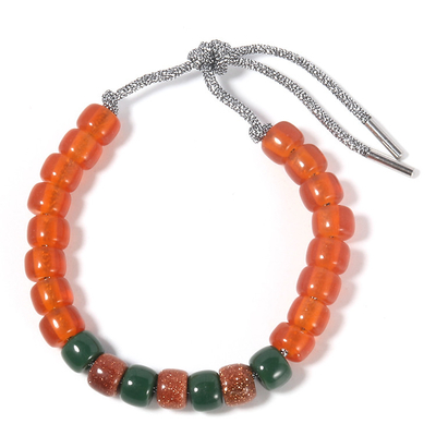 le forte rouge et vert de cadeau de Chirstmas de bijoux de mode de mélange de couleur en verre perle le bracelet