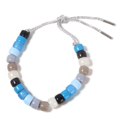 Le bracelet de perles de forte de style de chute Handcraft la corde d'argent de fermeture de fermoir