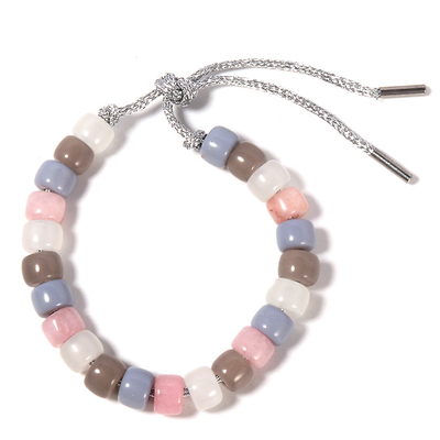 100% bracelets faits main de perles de forte 6*8mm réglables avec le trou 2,0