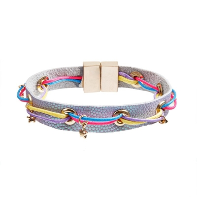 Couleur en cuir de Mulit de bracelet de boucle d'aimant élégante pour la jeune fille