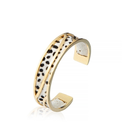 Vraies manchettes en cuir faites main variables, bracelet creusé de manchette plaqué par or