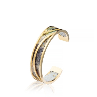 14k a plaqué des bracelets de manchette pour des femmes l'or que noir a déjoué le vrai cuir de crin