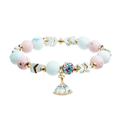 Bracelets extensibles de charme d'OEM, 7,25&quot; bracelets de perle de silicone