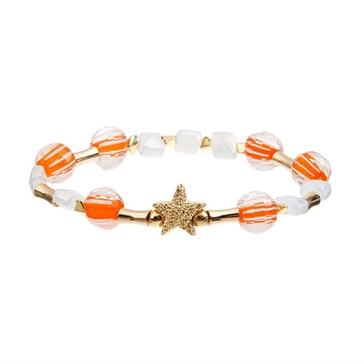 Cadeau d'anniversaire fait main Crystal Bracelets extensible, bracelet de perle d'étoile pour la fille de roche
