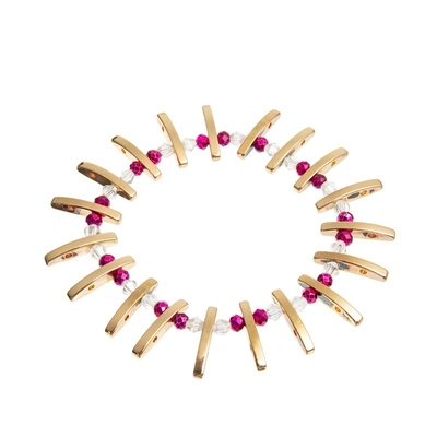 Femmes de Crystal Bead Stretch Bracelets For en verre de pierre d'irrégularité