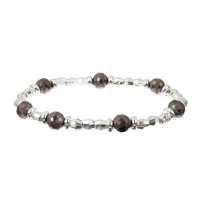Bracelets argentés en cristal en verre de perles d'OEM, bracelet de l'adolescence de style de Boho