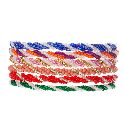 bracelet coloré de perles de mélange de 18.5cm réglé avec des extrémités d'aimants