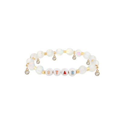 Bracelets drôles 10g/pc écologique de perle de lettre de charme de Zircon
