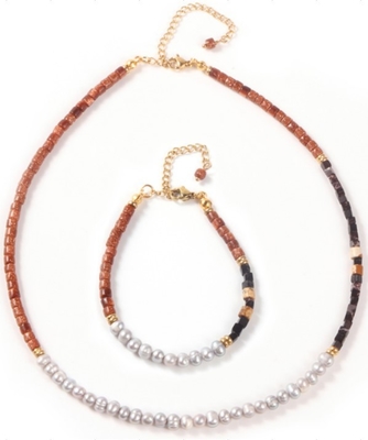 perle teinte par 5mm et bracelet en pierre toutes les saisons pour la fille de mode