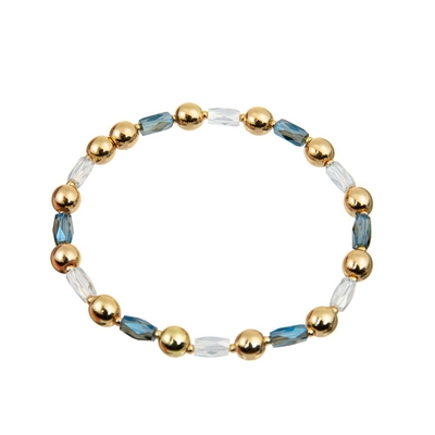 bracelets faits main de perles de 18.5cm, bracelet de perle d'or de l'hématite 6mm