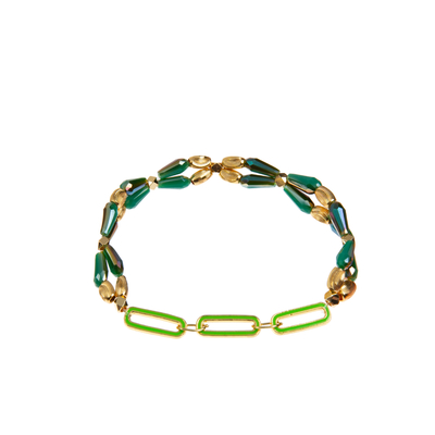 Larme Crystal Handmade Beads Bracelets Weaved pour des collections de Noël