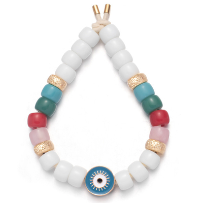 Réglables élastiques de bracelet d'Eve Eyes Enamel Forte Beads avec 2.0mm agrandissent le trou