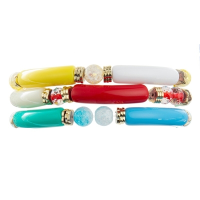 Le bloc fait main perle le cadeau élastique de couleur de collection de ressort de bracelet de bracelet pour la fille