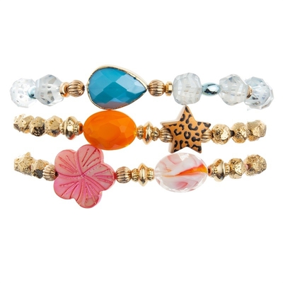 Hawaï dénomment le bracelet fait main de perles de Boho de thème d'Ocan pour des vacances de plage