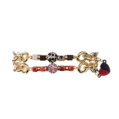 Cadeau magnétique de Saint-Valentin d'ensemble de bracelet de maillon de chaîne de charme de coeur d'amour