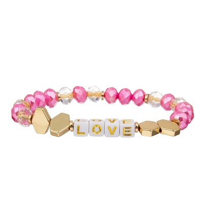 Adaptez la lettre aux besoins du client d'amour perle la délicatesse faite main empilable de bracelet extensible minimaliste