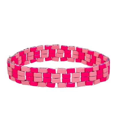 Tila peint rouge perle le bracelet fait main de perles réglable pour la femme