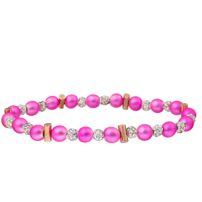 7 bracelets faits main de perles de couleurs avec Crystal Ball