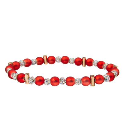 7 bracelets faits main de perles de couleurs avec Crystal Ball