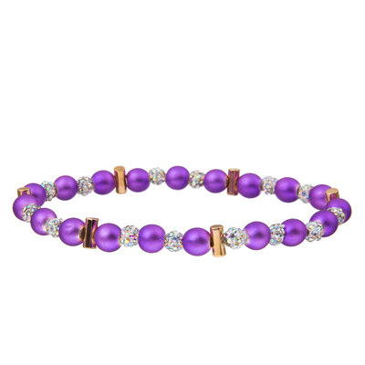 7 bracelets faits main de perles de couleurs avec Crystal Ball