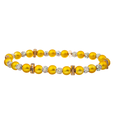 7 bracelets faits main de perles de couleurs avec Crystal Ball