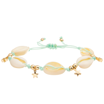 Cauri tressé réglable Shell Bracelet Set Bohemian Seashell de mer pour des femmes