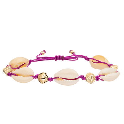 Cauri tressé réglable Shell Bracelet Set Bohemian Seashell de mer pour des femmes