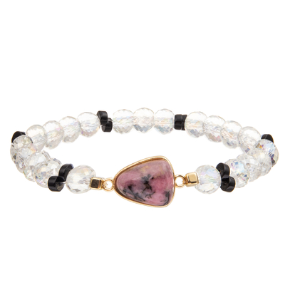 Crystal Faceted Beads Charm Bracelets fait main avec la turquoise formée par baisse