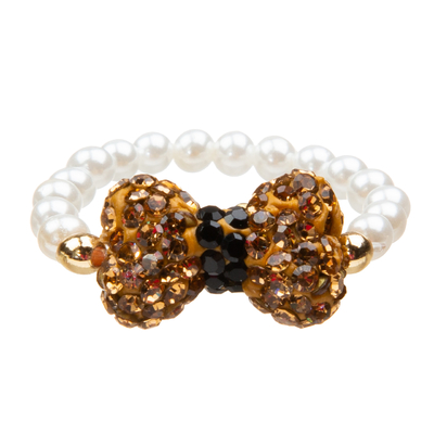 Ensemble fait main de bracelets de perles de beau noeud papillon