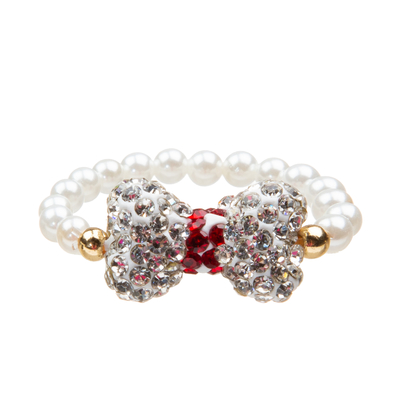 Ensemble fait main de bracelets de perles de beau noeud papillon