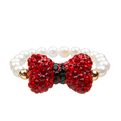 Ensemble fait main de bracelets de perles de beau noeud papillon