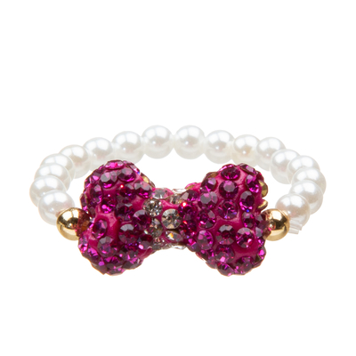 Ensemble fait main de bracelets de perles de beau noeud papillon