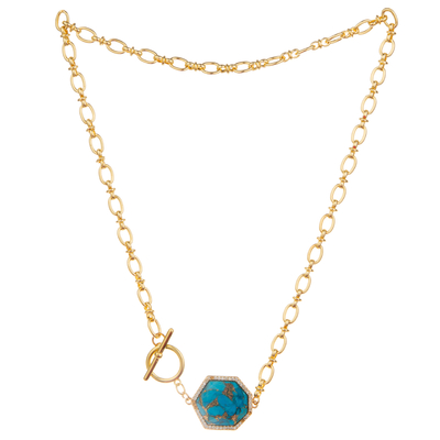 Collier pendant plaqué or simple européen de maillon de chaîne de la mode 14K