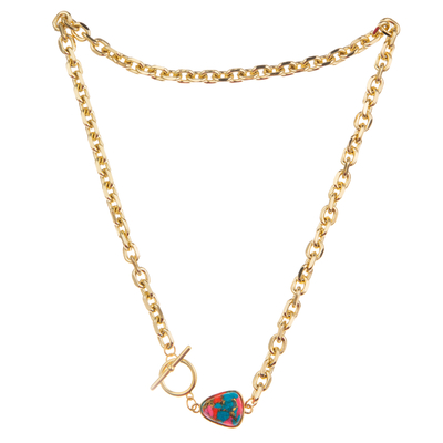 Collier pendant plaqué or simple européen de maillon de chaîne de la mode 14K