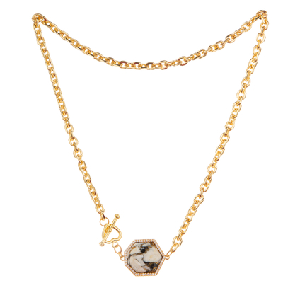 Collier pendant plaqué or simple européen de maillon de chaîne de la mode 14K