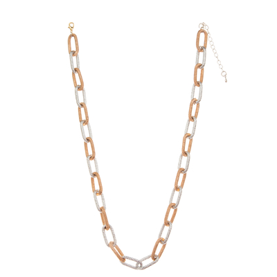 Ensemble perlé multicolore pendant plaqué or en gros de collier de maillon de chaîne du trombone 14K
