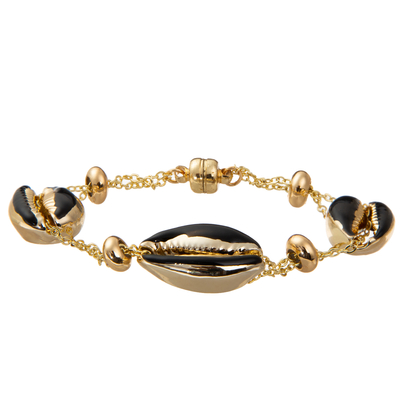 Bracelet magnétique plaqué or coloré de maillon de chaîne de Shell Minimalist Personalized 14K
