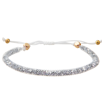 Corde colorée tissant les bracelets faits main facettés de perles de pierre gemme