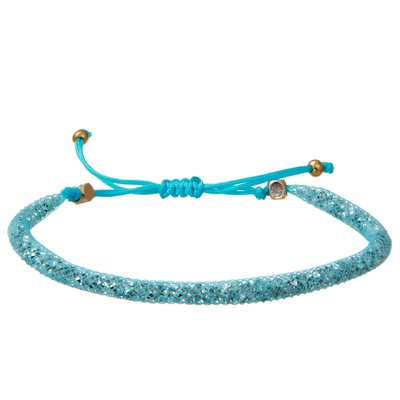 Corde colorée tissant les bracelets faits main facettés de perles de pierre gemme