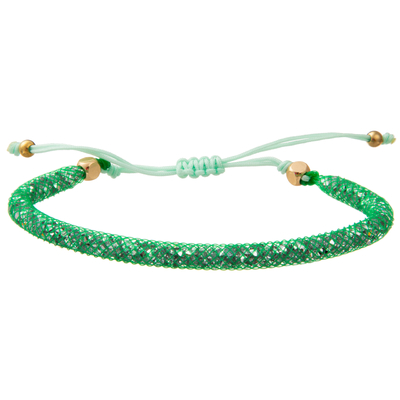 Corde colorée tissant les bracelets faits main facettés de perles de pierre gemme