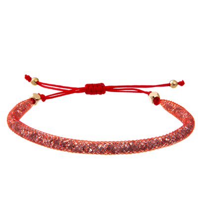 Corde colorée tissant les bracelets faits main facettés de perles de pierre gemme