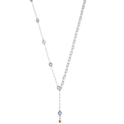 Pierre gemme plaquée or perlée multicolore de maillon de la chaîne 14K/collier pendant de perle/turquoise