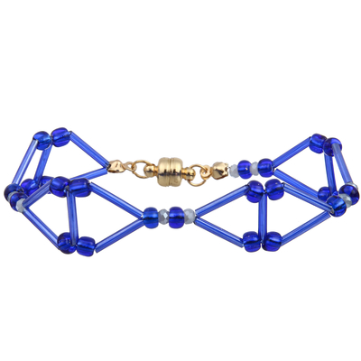 Déclaration triangulaire 3D Perles faites à la main Bracelets (orange/vert/bleu)