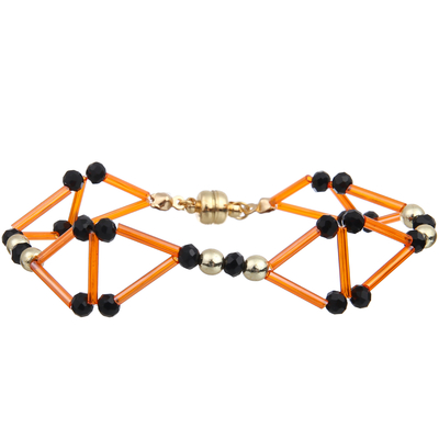 Déclaration triangulaire 3D Perles faites à la main Bracelets (orange/vert/bleu)