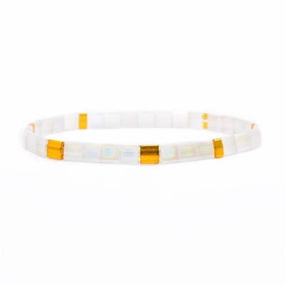 Le rond de Tila de couleur de perle perle le cadeau d'engagement de bracelets pour des femmes